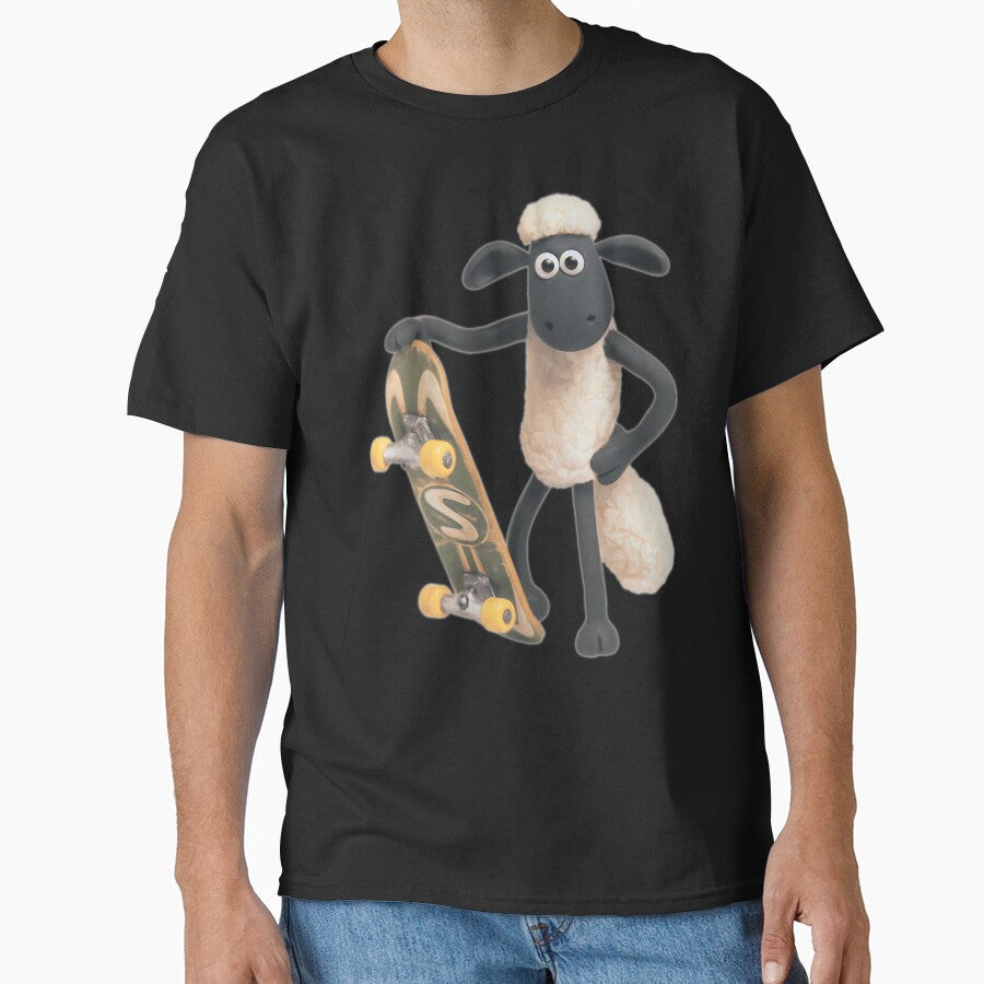 Claymation Sheep Character Holding Skateboard by daluxchin