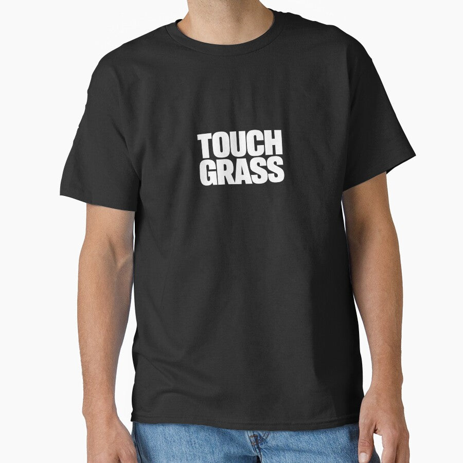 Touch Grass Funny Shirt Gamer Internet Humor Gift Sarcastic Tee Relatable Meme Shirt Outdoor Humor Gift by Moss & Mellow