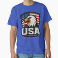 USA Bald Eagle Sports Logo T-Shirt – American Flag Emblem | 2026 World Cup Fan by legendaryskins