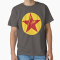 Vintage Red Star – Classic Symbol on a Yellow Background by Marcus Echo Wear