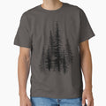 Dotwork black scandinavian forest. by Bokasana