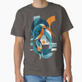 Abstract Geometric Kingfisher – Modern Minimalist Bird Art by PrimitiveTees