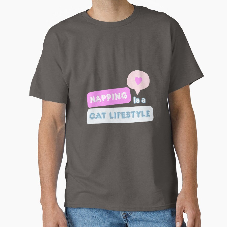 Napping Is a Cat Lifestyle | Funny Cat Lover Design by CuteVibesStudio