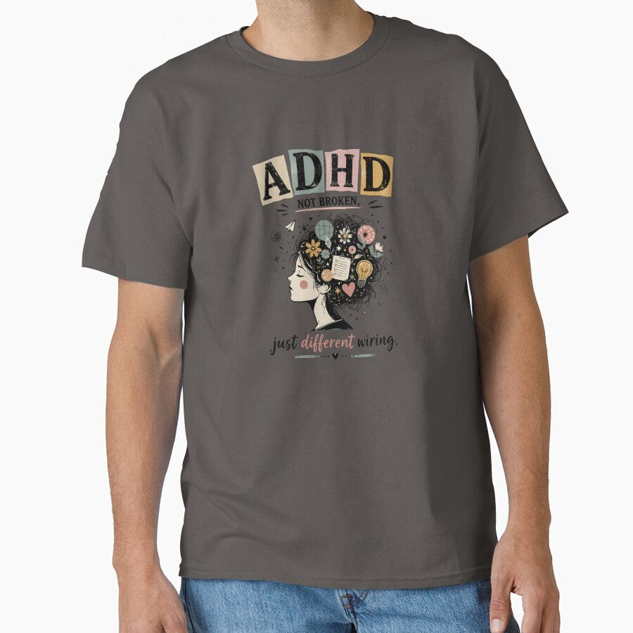 ADHD Not Broken Just Different Wiring Neurodivergent Humor Quote by Marti’s Shop Corner