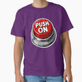 Push On Button Funny Motivational Design – Bold Red Button Sticker by ITSimagination