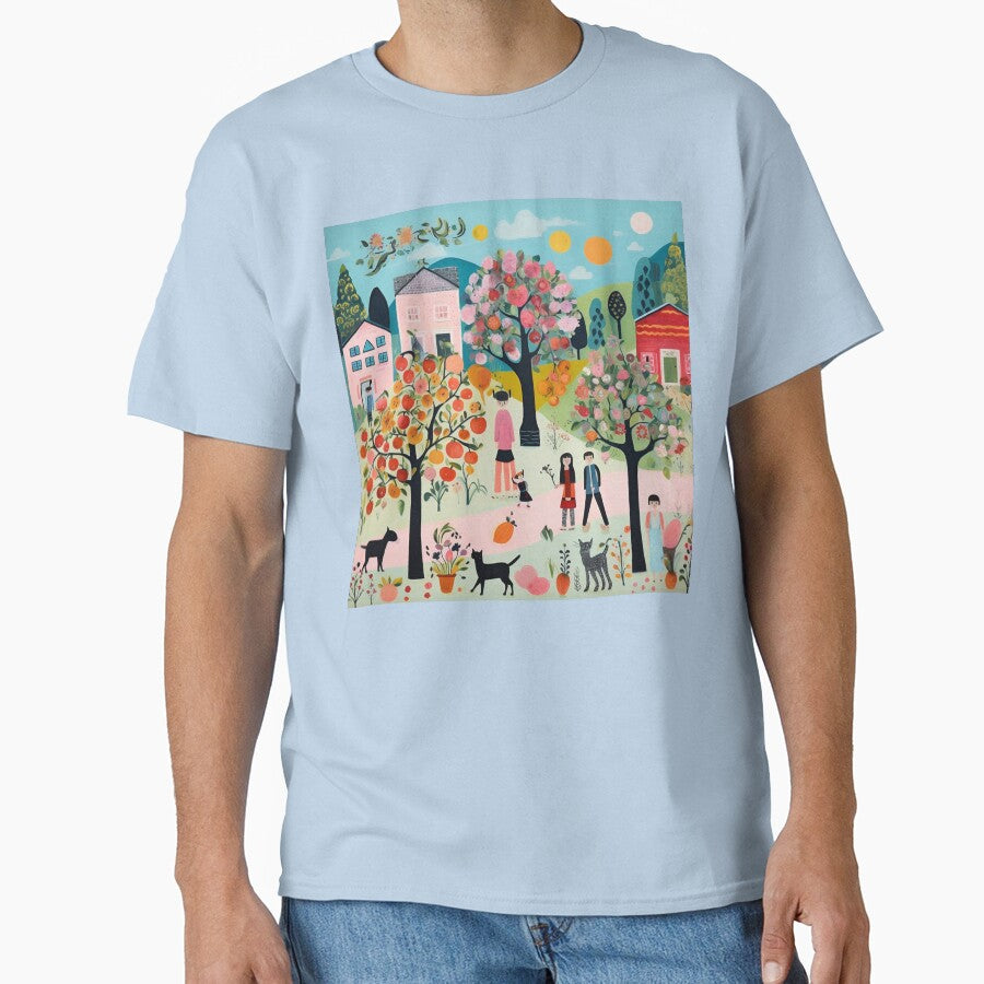 Folk Art Orchard Village by Neika Shimm Designs