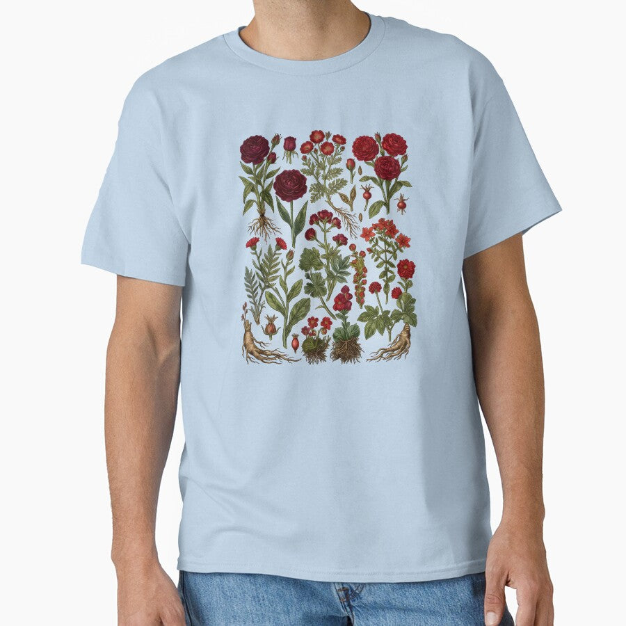 Vintage Rose Wildflower Botanical by calavonaOOP