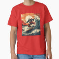 Japanese Surfing Skeleton Design in Edo Style by thelivingrp