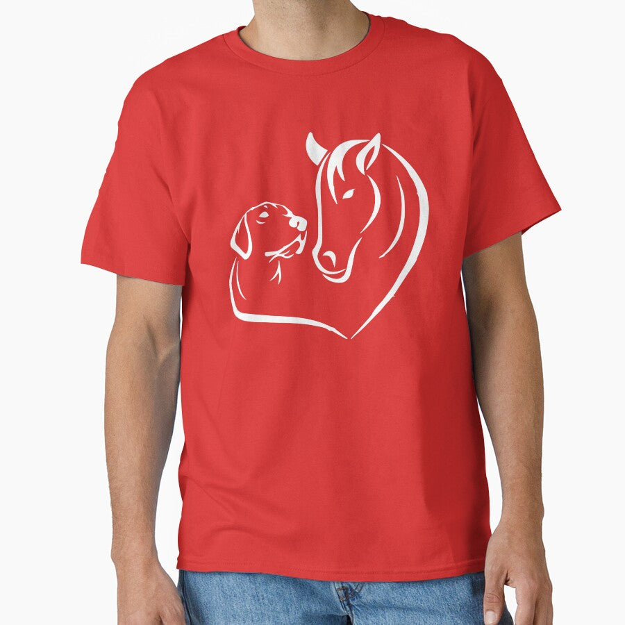 Horse Dog Lover, Dog Lover Gift, Heart Dog Horse, Dog Lover, Pet Lover, Animal Lover by DesignDenDo ⭐⭐⭐⭐⭐