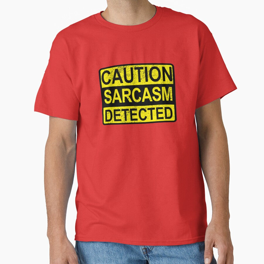 Caution: Sarcasm Detected Funny Sarcastic Humor & Quotes Distressed by BazaarTrades