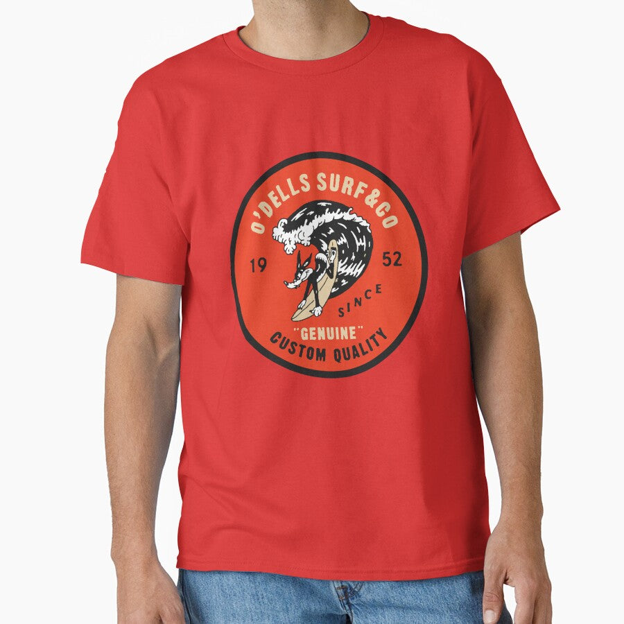 Vintage O’Dells Surf & Co. Surfboards Surfin Dog since 1952 fifties / sixties retro surf art logo by Kludoman