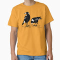MAGPIES - australian magpie graphic art t-shirt by pavlovais