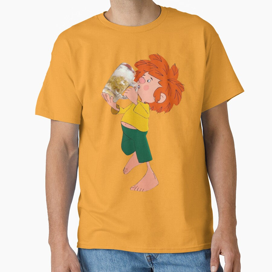 Pumuckl drinks beer by DieViolettHund