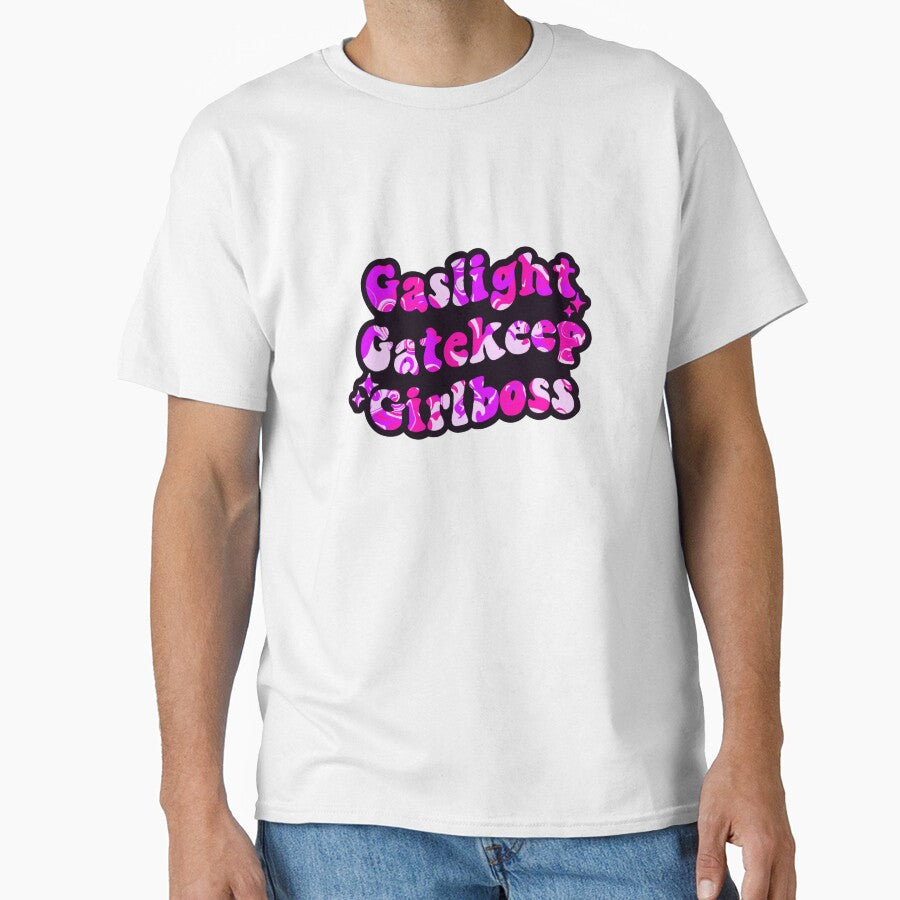 Gaslight gatekeep girlboss pink quote by Kaleigh W