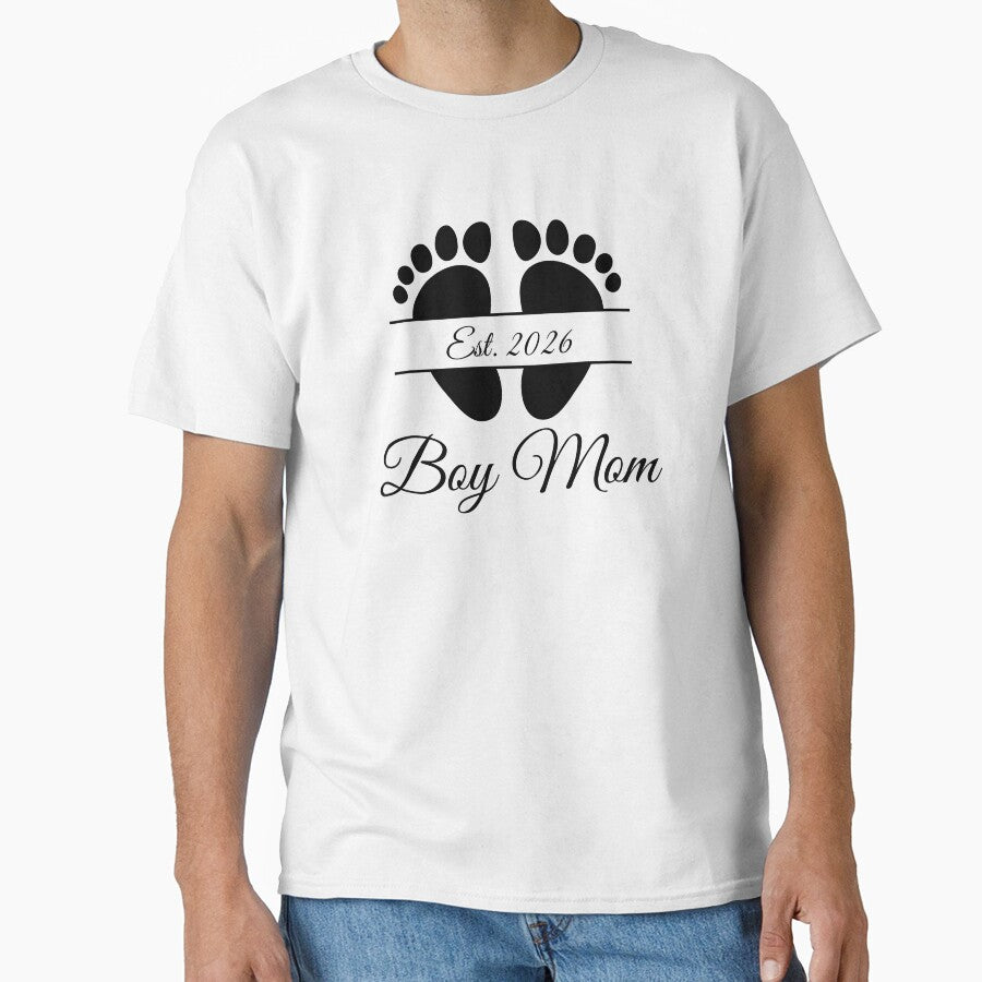 Boy Mom Est. 2026 with Footprint Design by JeweledDesigns