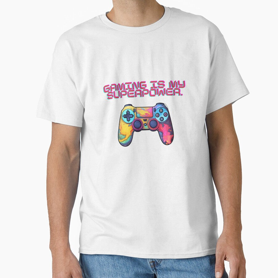 Gaming Is My Superpower | Sticker, T-Shirt by NicolasGlowArt