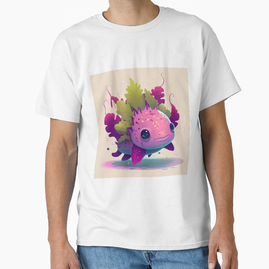 Pink Cute Axolotl - axolotl art by wildlifezen