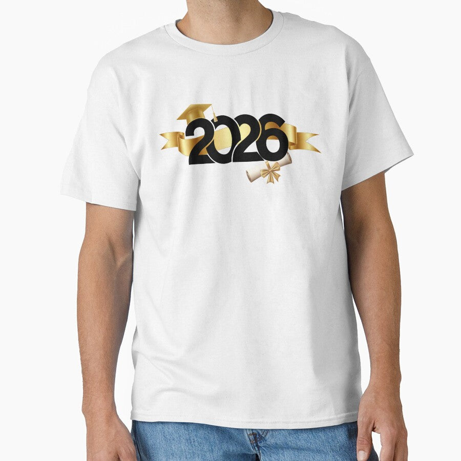Graduate 2026 with Gold Graduation Hat & Gold Ribbon by JeweledDesigns