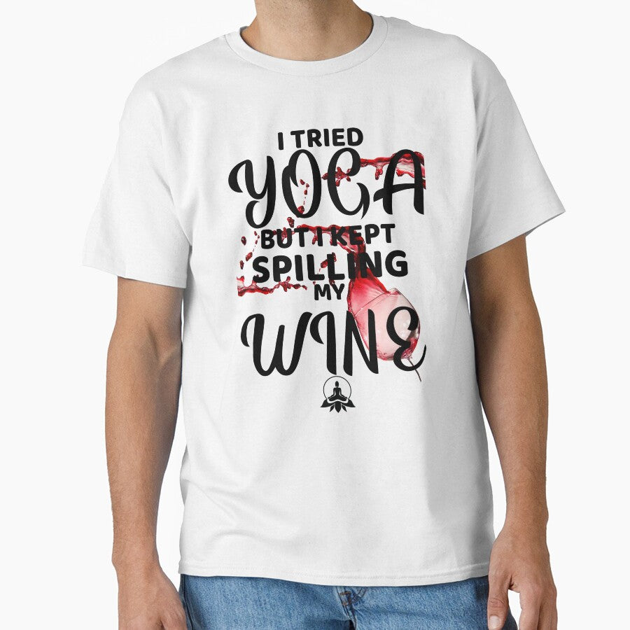 Yoga and Red Wine, Try Yoga, Fitness Fun by BitcoinBros