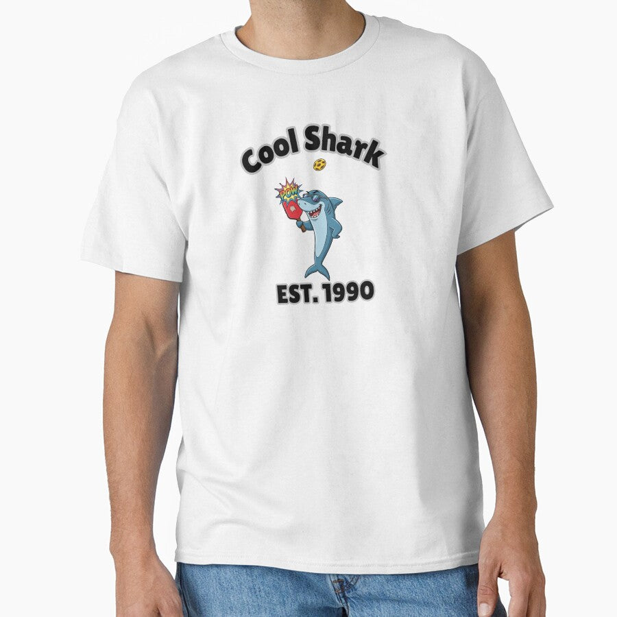 Vintage Cool Shark Pickleball Est 1990 - Court Shark Smash by "Positive Vibes & Daily Lifestyle"