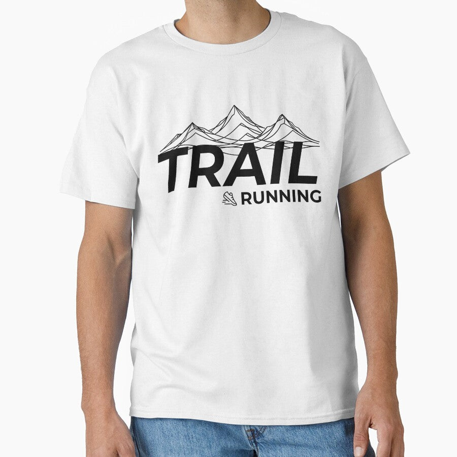 Trail running mountain minimalist line art by OutdoorMemories