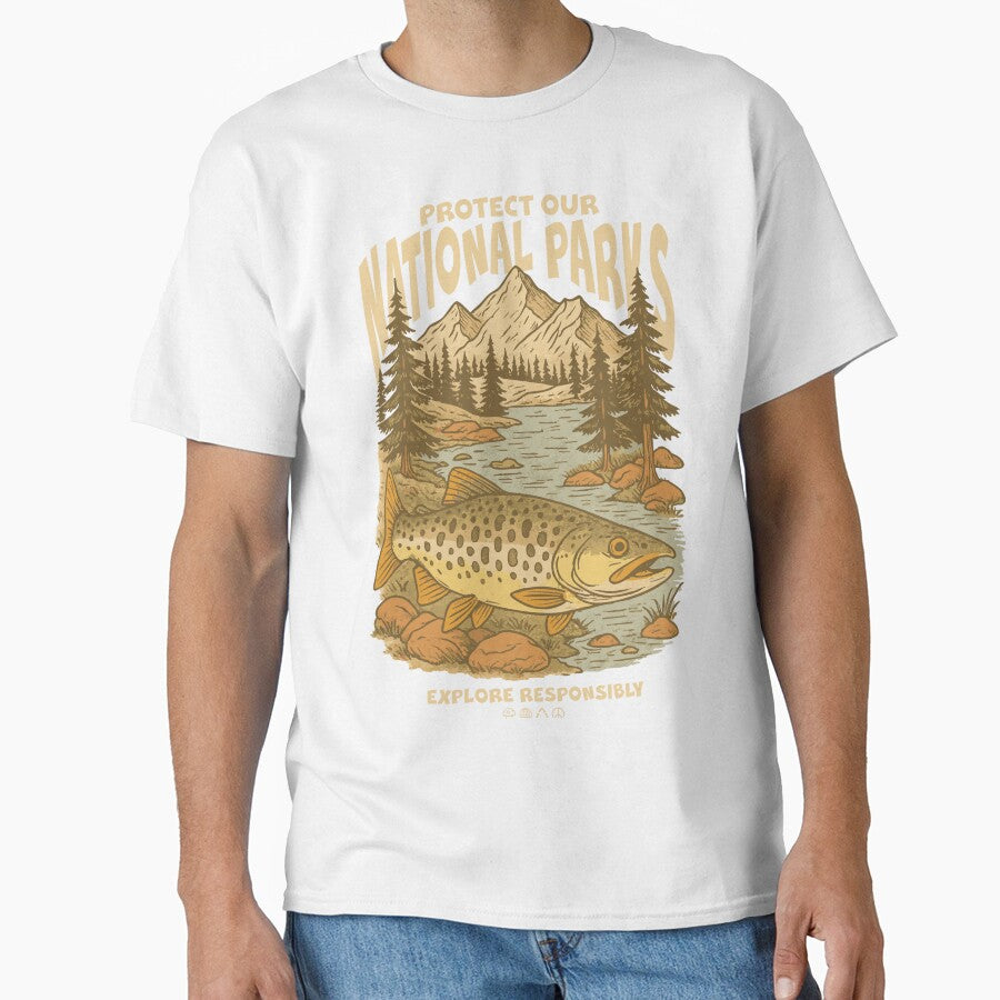 Respect the Local Wildlife Vintage National Parks Hiking Shirt by LessIsLoud