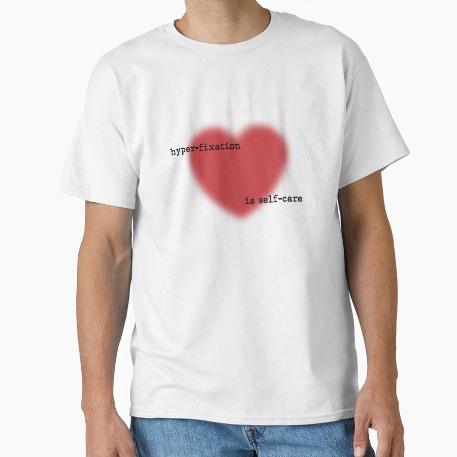 Hyperfixation Is Self-Care — Blurry Heart Typewriter Quote | ADHD Humor Gift, Neurodivergent Sticker by ArtofDari