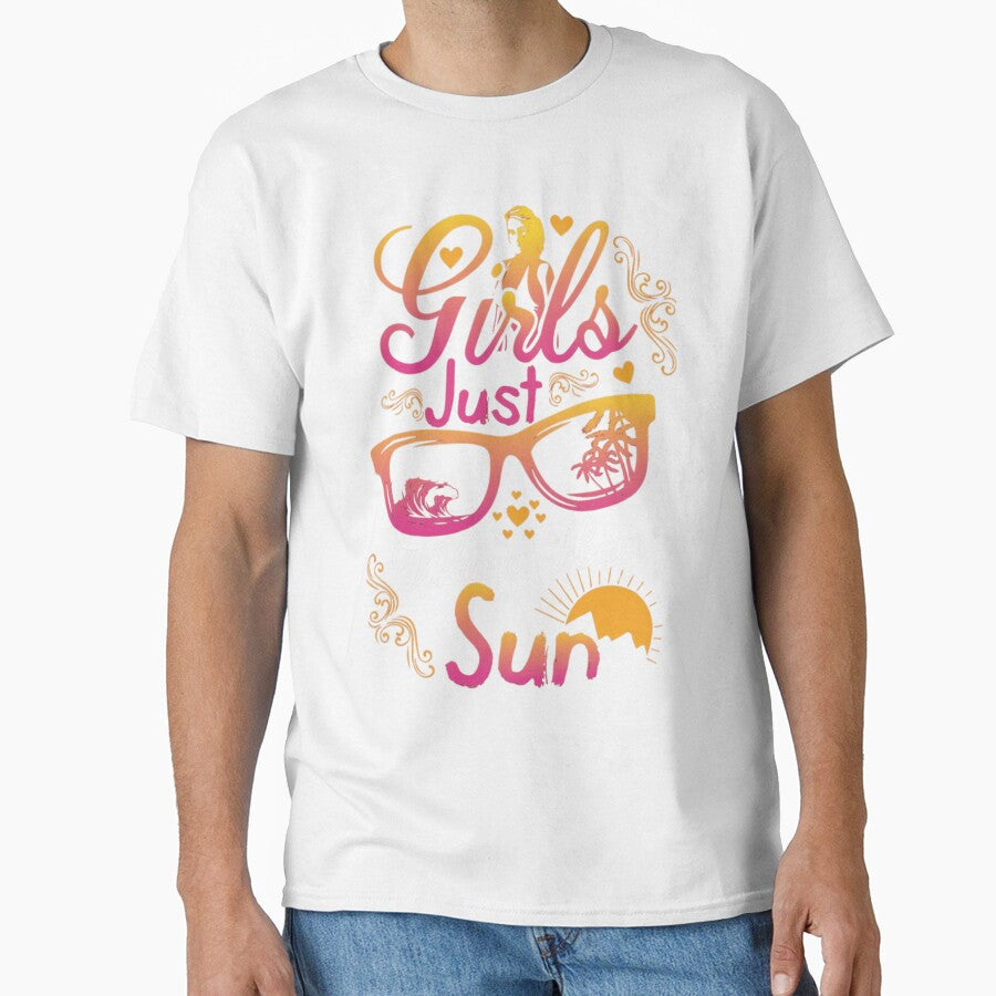 Girls Just Wanna Have Sun - Retro Beach Vacation & Sunset Sunglasses by trendnest_shop