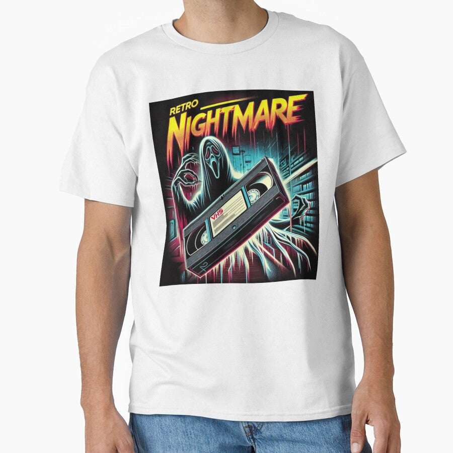 Retro VHS Nightmare Horror Design by Rare Plus Apparel!