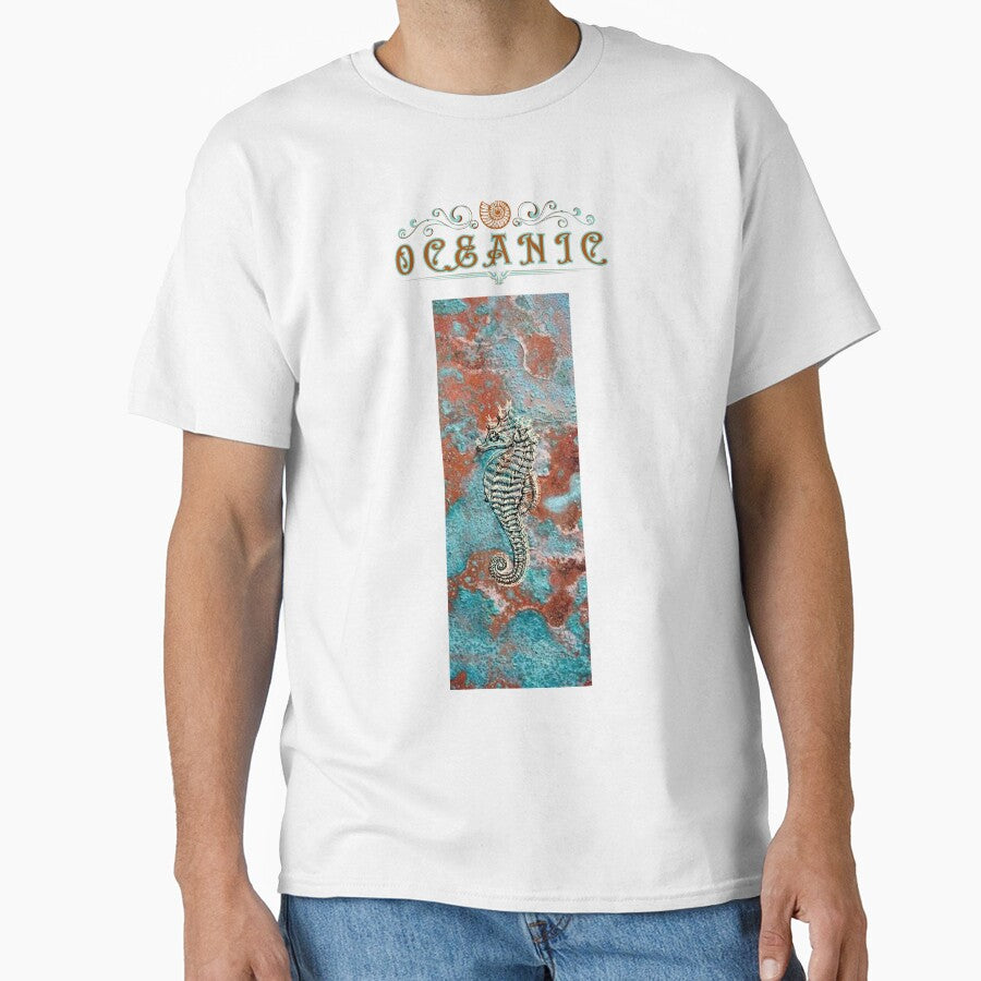 Oceanic Seahorse Fossil style graphic print by Iiswaz