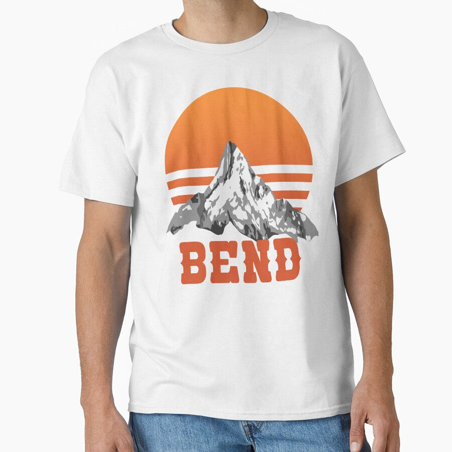 Vintage Bend Oregon Retro Distressed Mountains Gift by YuliyaR
