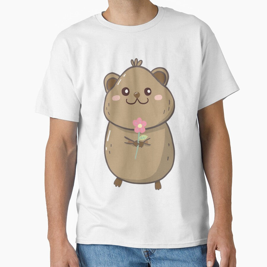 Cute Quokka Holding Flower by kyooties kwaii