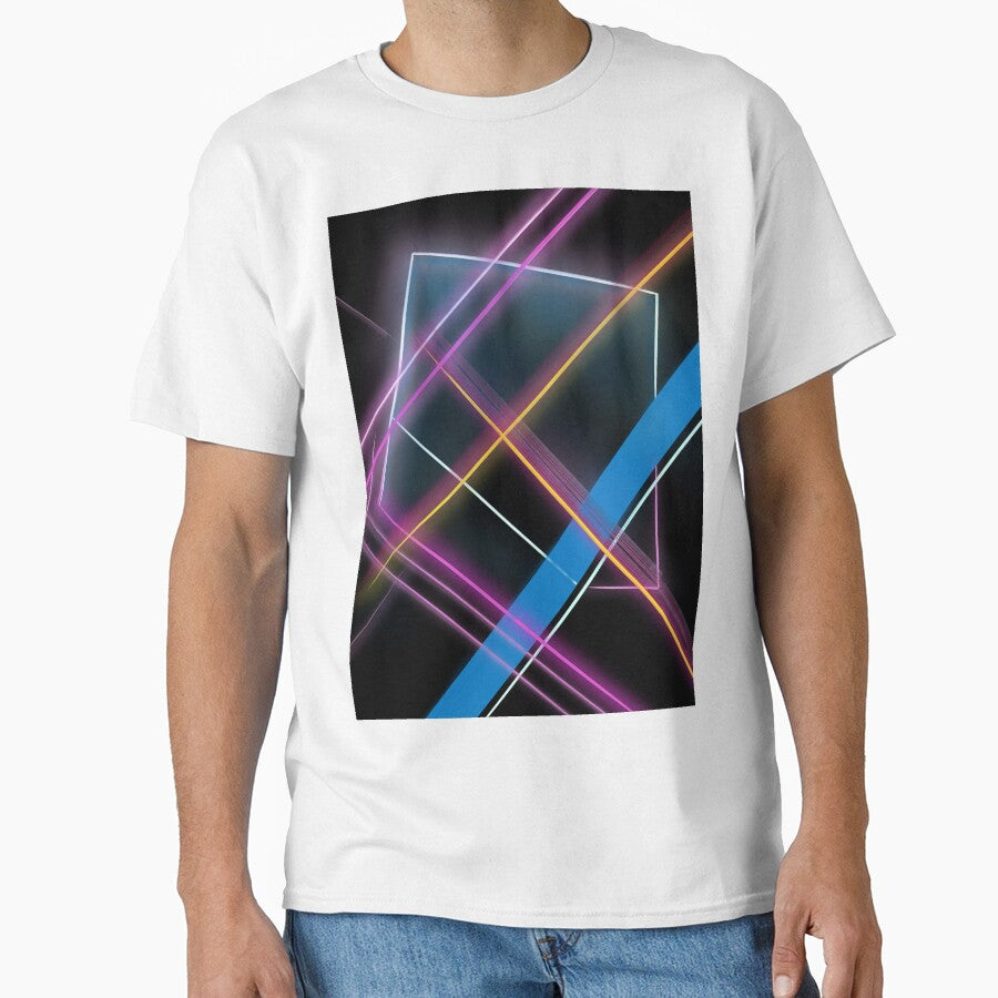 Digital Glitch Geometric Abstract Art by The Eva Creation