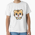 Cute Laughing Kawaii Tiger Cartoon | Adorable Tiger Sticker & Gift Design by Rood Art Studio