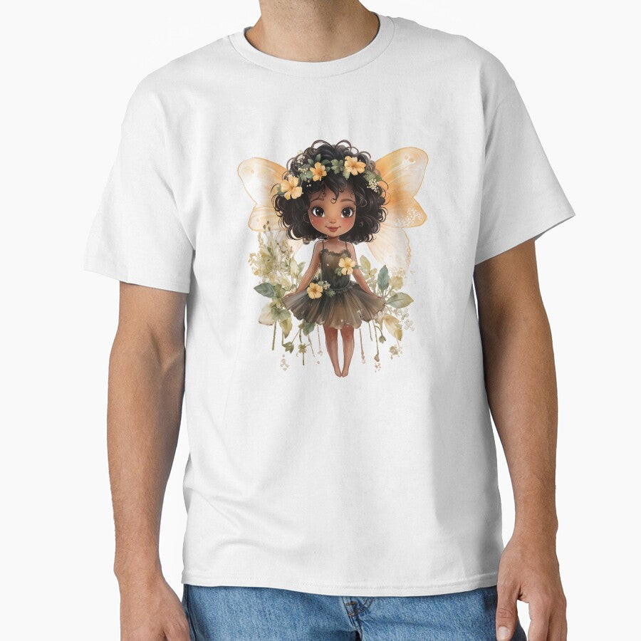Cute Whimsical Golden Fairy by sirenandscript