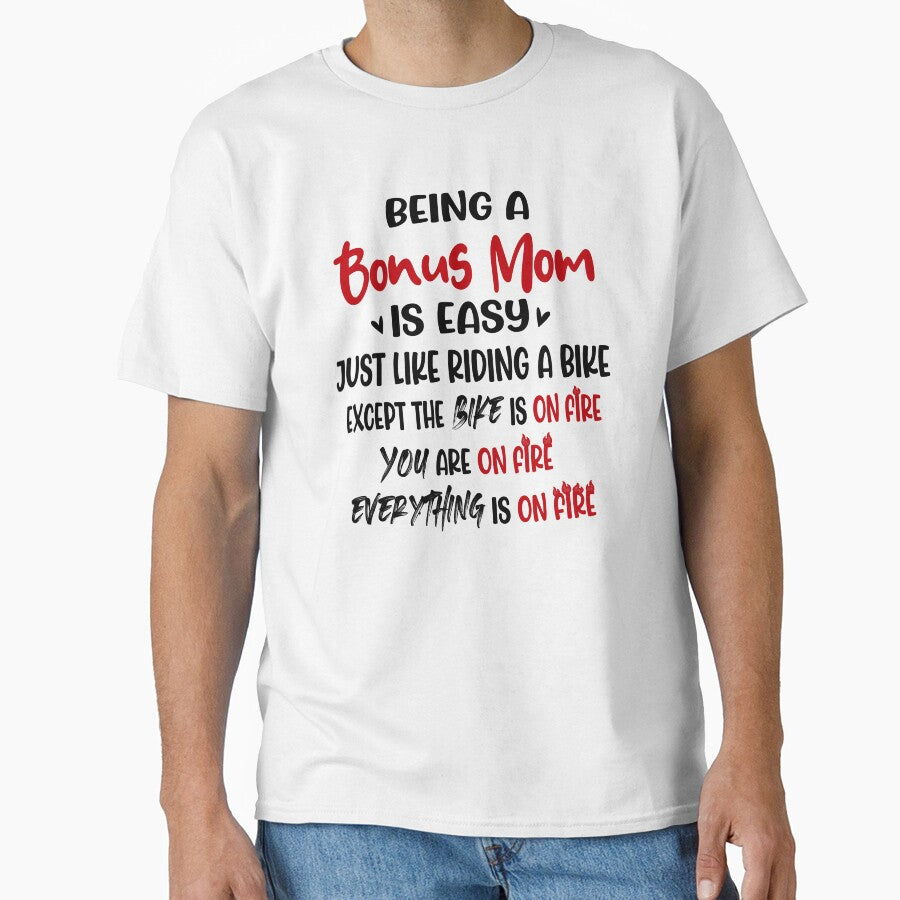 Being A Bonus Mom Is Like Riding A Bike Mothers Day Birthday Funny Stepmom by EasyPrintGift