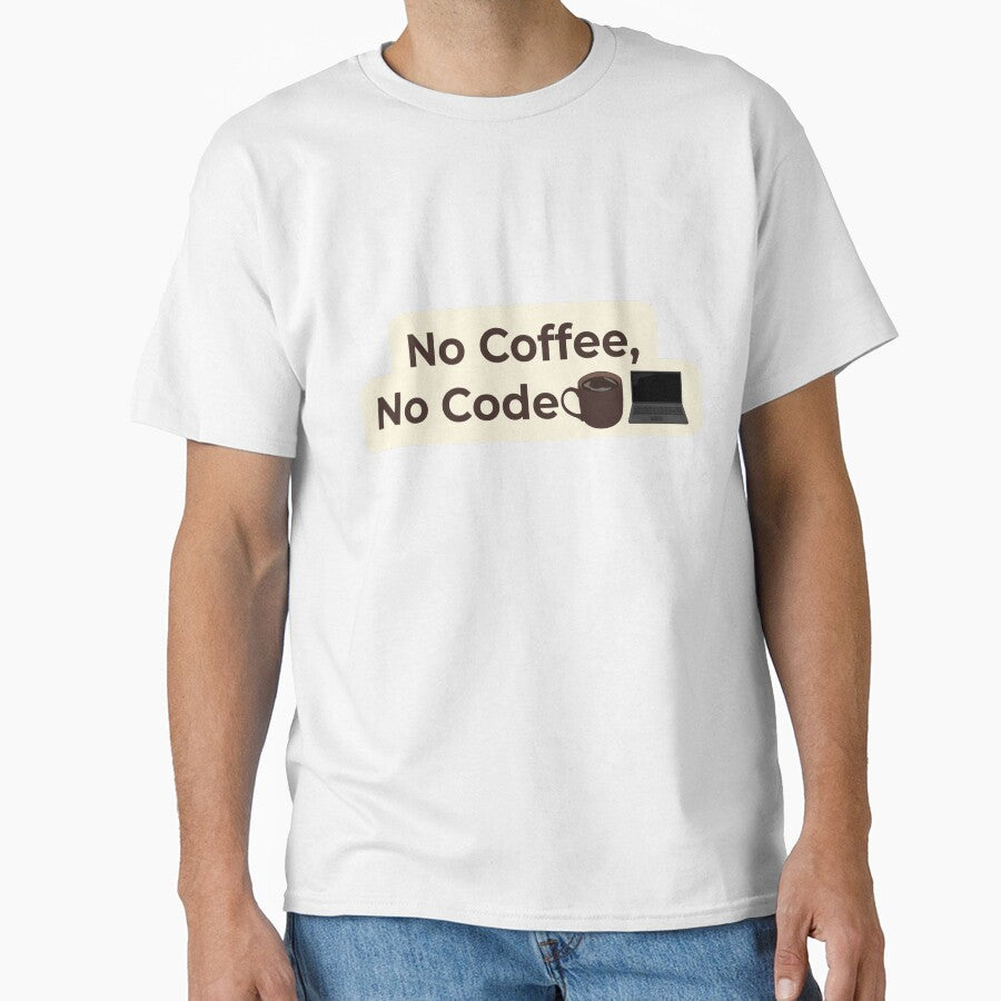 No Coffee No Code – Funny Programmer Coffee Quote for Developers and Coders by J0b4t