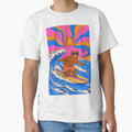 Cool Surfing Bear with Sunglasses – Funny Psychedelic Surf Art by DrizzyV
