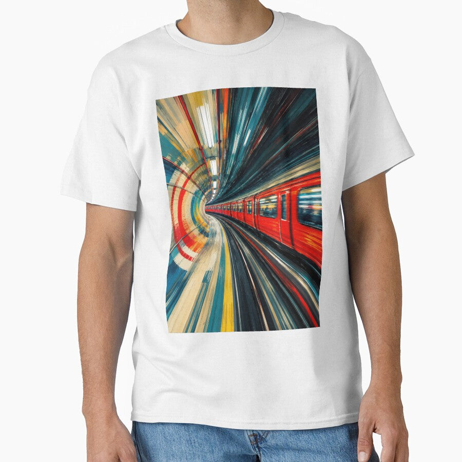 Speeding Though: A London Subway Train #3 by Andy Gambino Art
