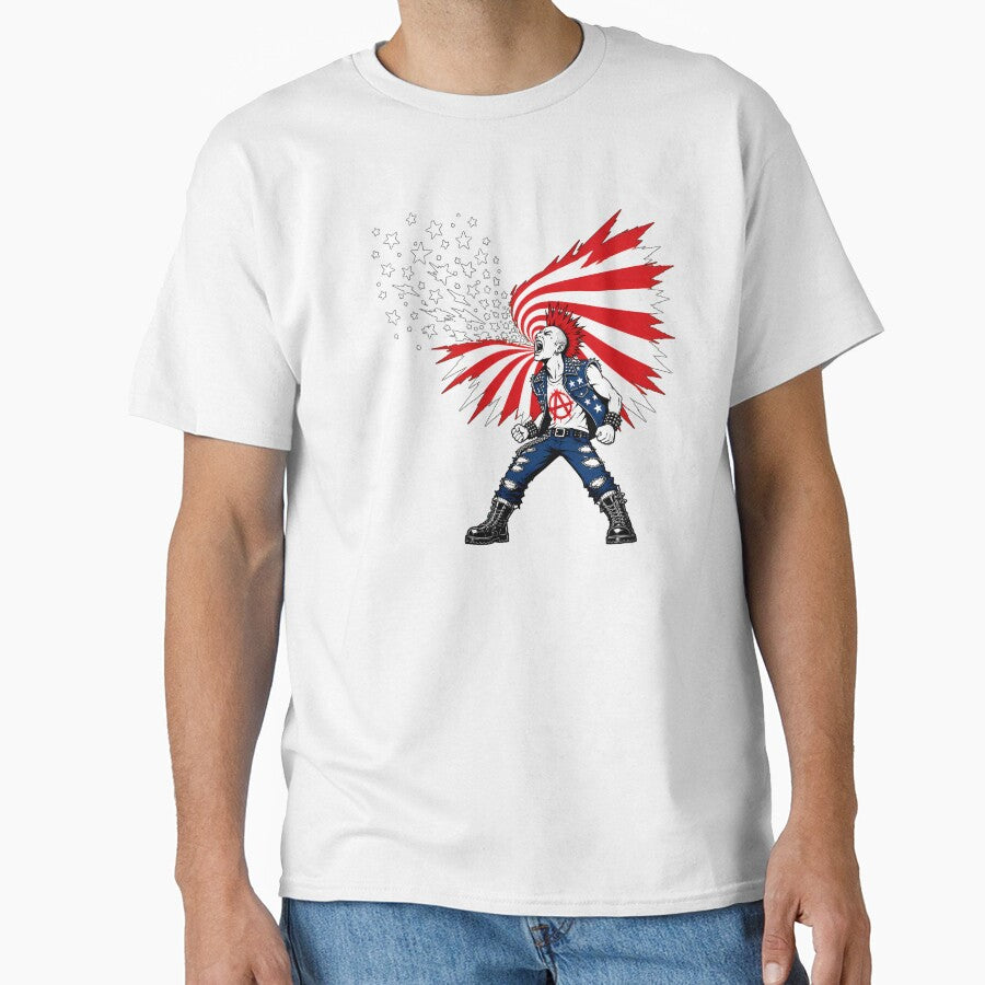Punk Rock American Flag Screaming Punk Rocker by chattsuede