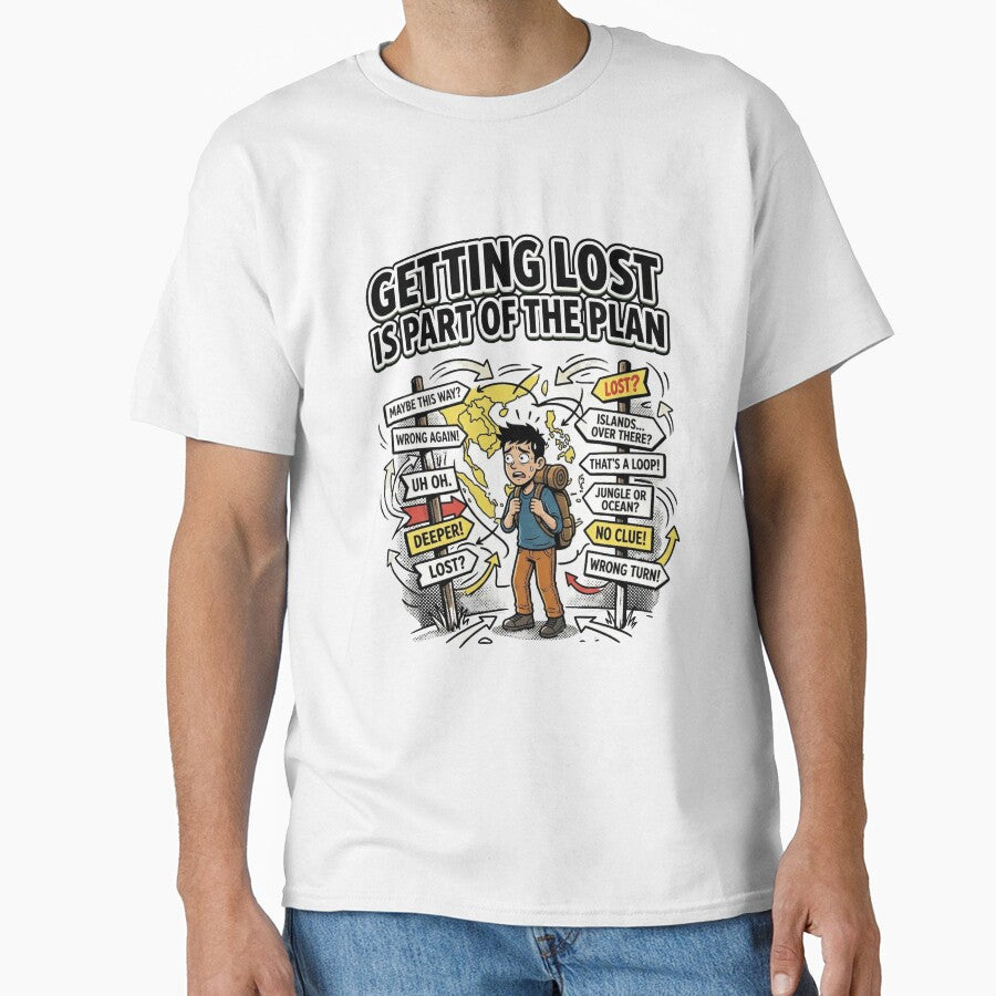 Getting Lost Is Part of the Plan – Funny Backpacker Travel Shirt, Southeast Asia Travel Meme Tee, Solo Traveler Humor by Backpackers Society