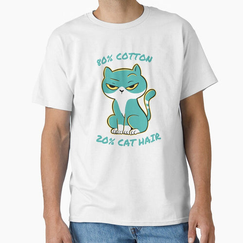 80% Cotton 20% Cat Hair Cat Design, Cat Lover Shirts, Pet Lover Shirt, Cat Owner Shirt, Cool Cat Shirts, Funny Cat Mom Design, Funny Cat Dad Design by lach3