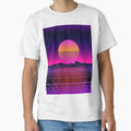 Retro Vaporwave Sunset – Synthwave Aesthetic Grid Art by EverbrightGoods