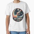 Retro Artemis II Rocket Moon Mission Badge by MythicCotton
