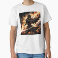 Dark Fantasy Anime Swordsman – Fire Slash Warrior Action Art by AbstractAuraArt