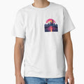 Retro Synthwave Cityscape T-Shirt – Vaporwave Sunset Skyline | Cyberpunk, 80s Aesthetic Shirt by OanaArt
