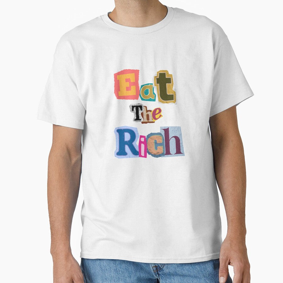Eat the Rich – Ransom-Style Cutout Letters Design by Ren's Red