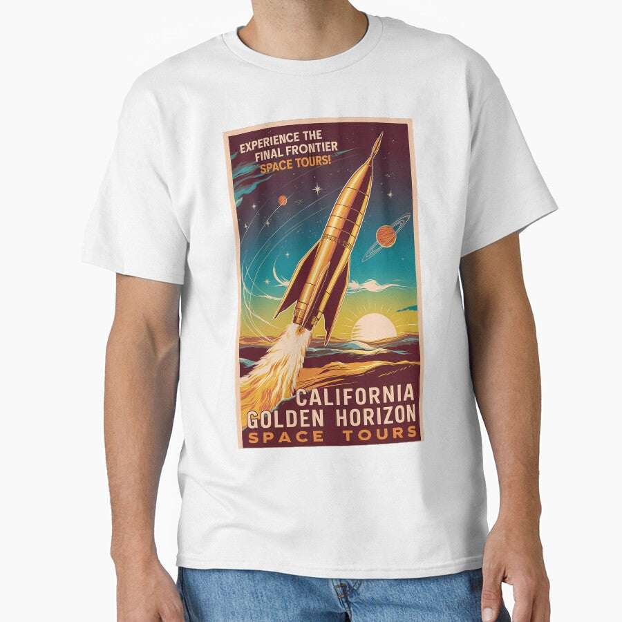 California Golden Horizon Space Tours - Retro Vintage Space Tours by 3MillsDesign