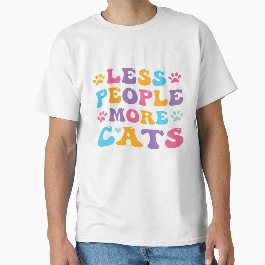 Funny Less People More Cats For Cats Lovers by LiteforART