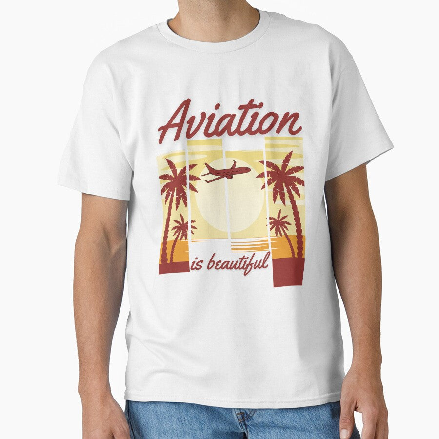 Aviation is beautiful retro sunset airplane aircraft for pilots, flight attendant and aviation geeks by AviationArtists